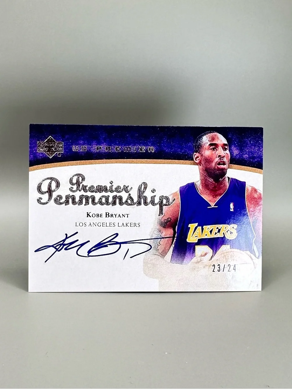 Kobe Bryant Signed 2007 Upper Deck 34/24 #PEN-KB Novelty Basketball Card.